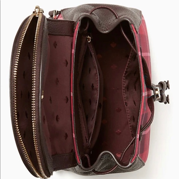 Kate Spade Plaid Medium Backpack - Picture 6 of 11